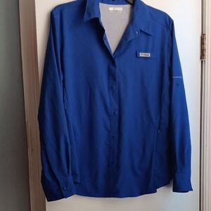 Columbia Royal Blue Long Sleeve Shirt